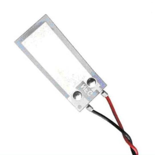 Piezoelectric film sensor element with lead wires