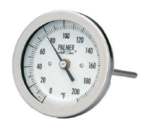 Axial Bimetallic Thermometer