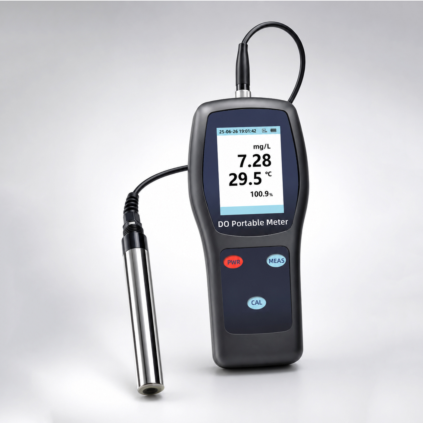 Triple-Protection Portable Dissolved Oxygen Meter Dustproof Waterproof Drop-Resistant Dissolved Oxygen Detector AMT/DO-200